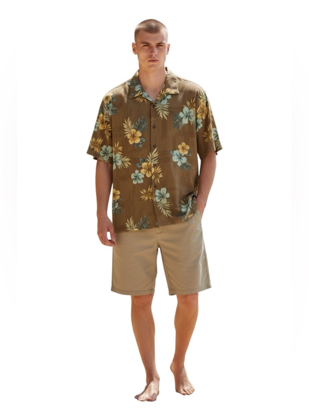 Tommy Bahama 100% Silk "Jungle Blossoms" Hawaiian Camp button down Shirt Size XL